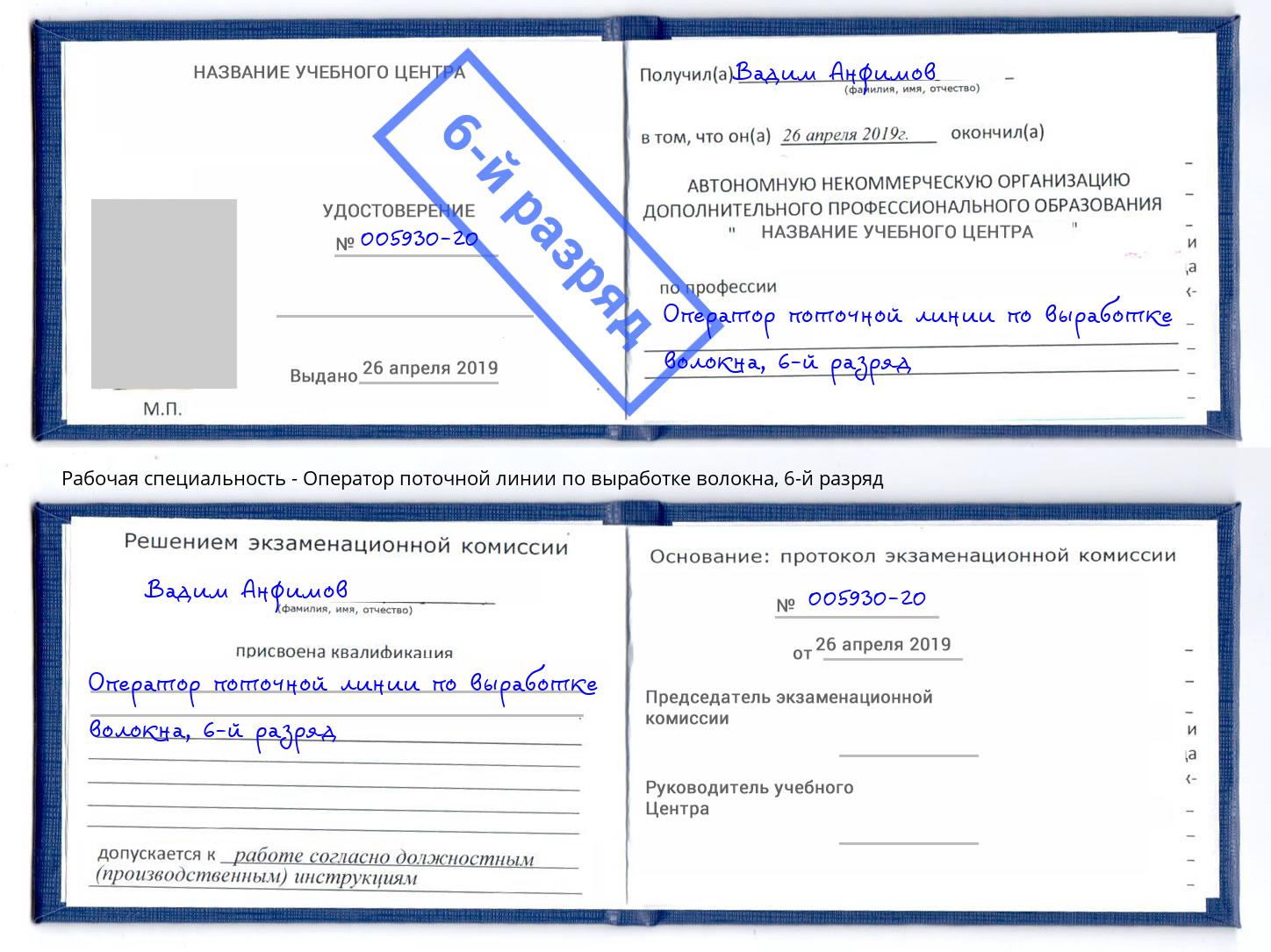 корочка 6-й разряд Оператор поточной линии по выработке волокна Малоярославец